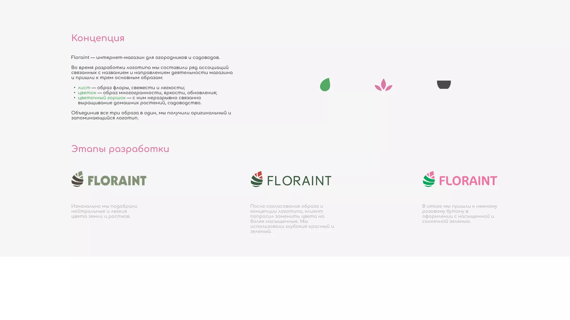 Создание логотипа и интернет-магазина «FLORAINT» в Удачном