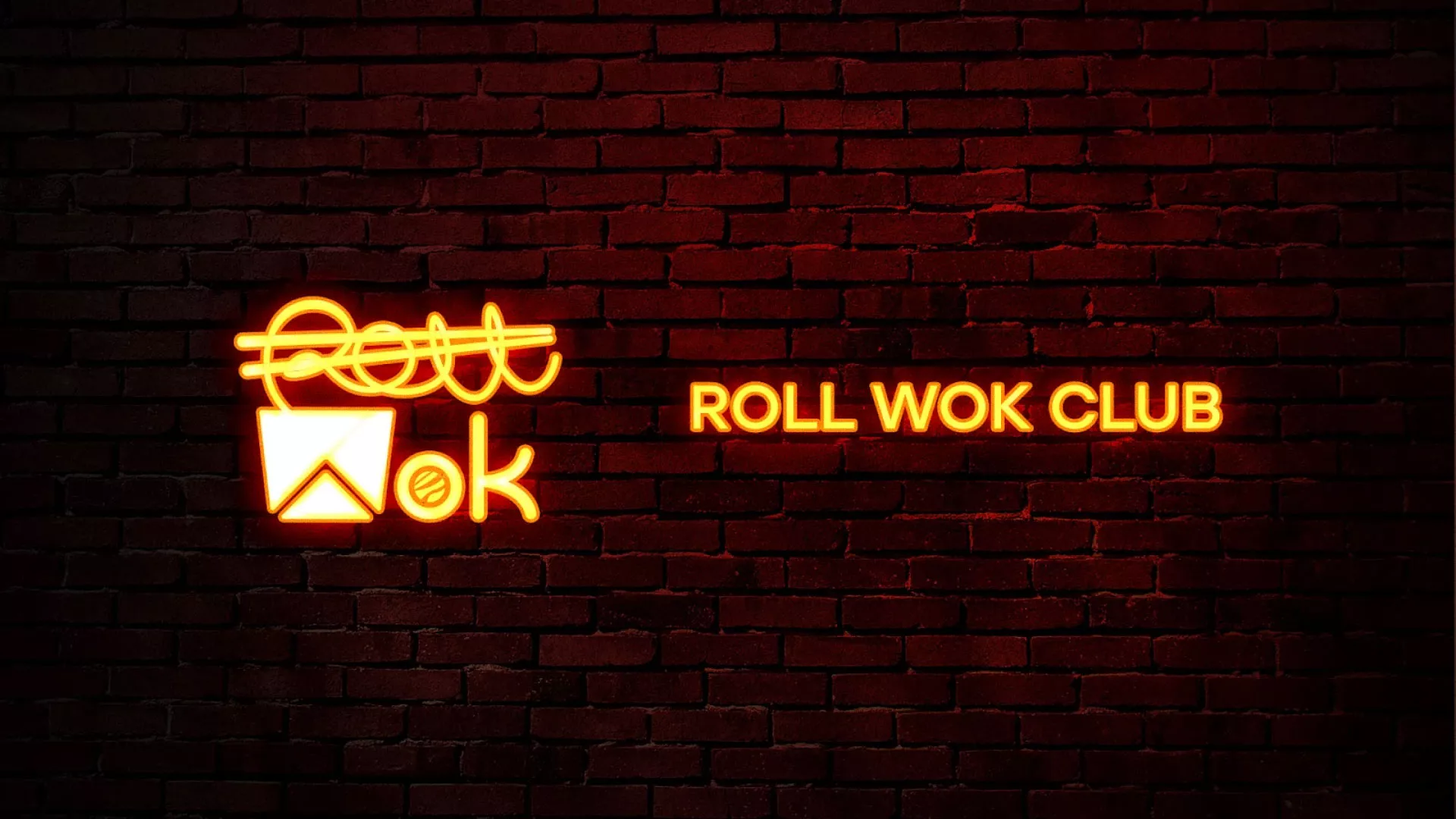 Разработка интерьерной вывески суши-бара «Roll Wok Club» в Удачном
