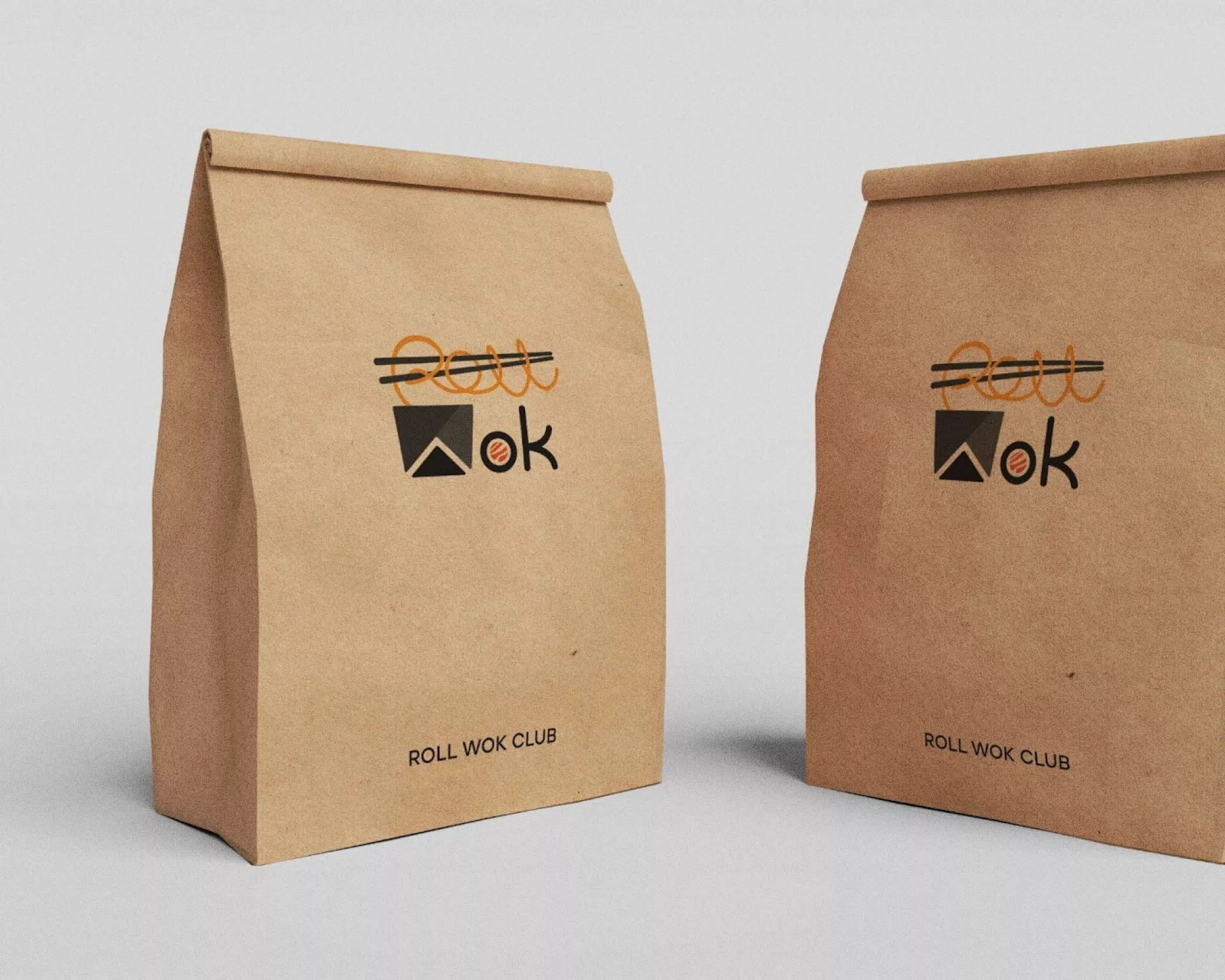Создание дизайна упаковки суши-бара «Roll Wok Club» в Удачном